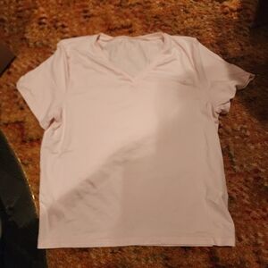 Soft Light Pink V-Neck Tee